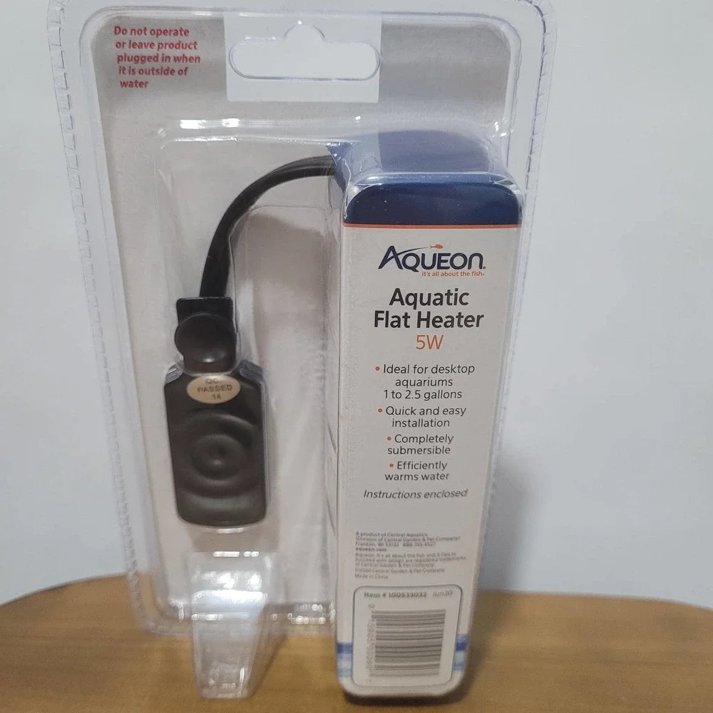 Aqueon Aquatic Flat Heater 5-Watts Black